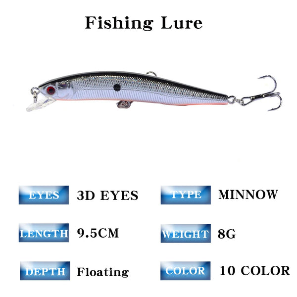 95mm Floating Minnow Fishing Lure