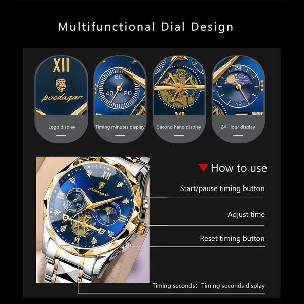 Luxury Men’s Quartz Wristwatch