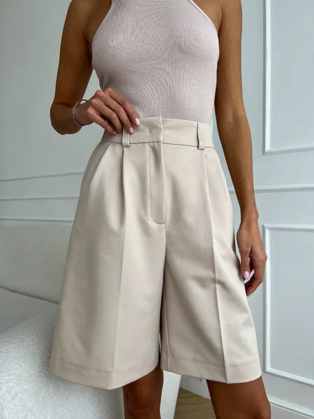 High Waist Wide Leg Casual Summer Shorts