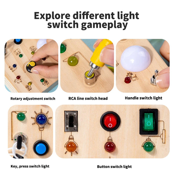 Make Learning Fun with This LED Montessori Busy Board for Kids!