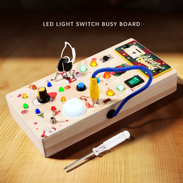 Make Learning Fun with This LED Montessori Busy Board for Kids!