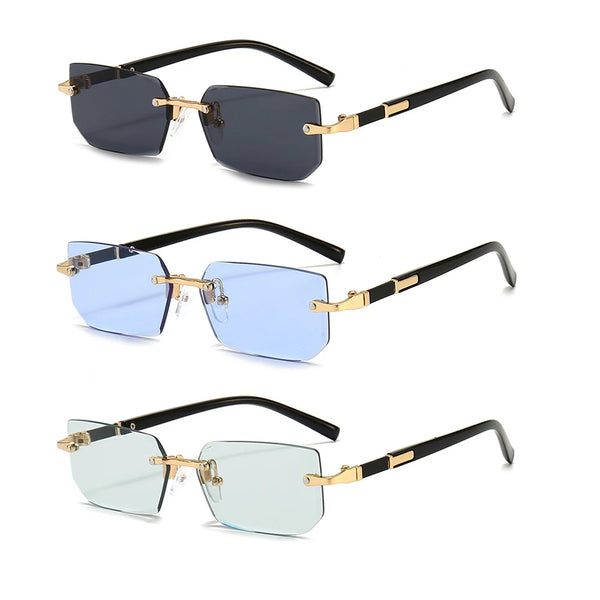 Upgrade Your Style with Trendy Rimless Rectangle Sunglasses