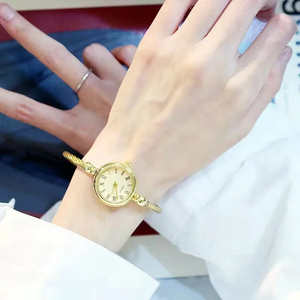 Women’s Gold Bangle Watch Stainless Steel Quartz