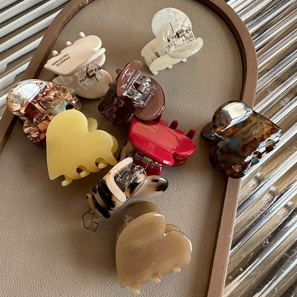 Elegant Heart-Shaped Hair Claw Clip