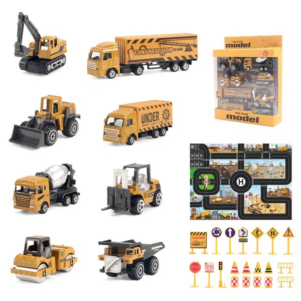Alloy Engineering Truck Toy Set of 6 pcs