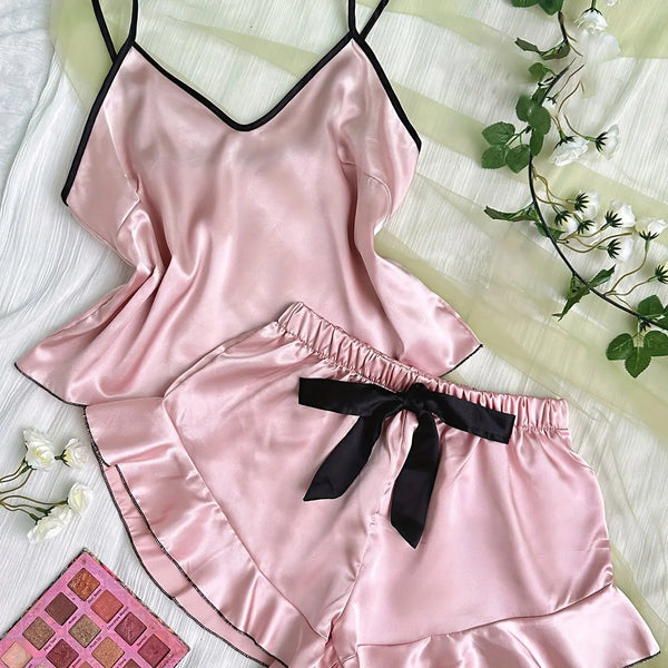 Women’s Smooth Satin Pijama Set – Elegant Comfort at Home