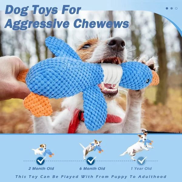Tough Squeaky Plush Pet Toy