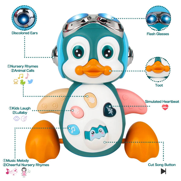 Musical Crawling Penguin Toy for Babies & Toddlers