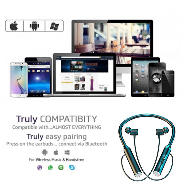 Magnetic Waterproof Gaming & Sports Headset with LED Display