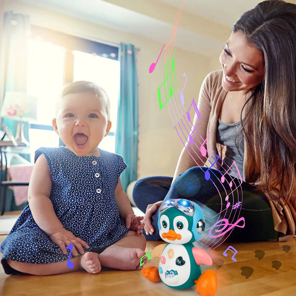 Musical Crawling Penguin Toy for Babies & Toddlers