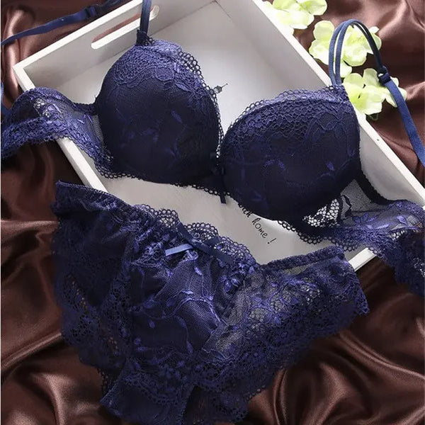 Push-Up Underwire Bra Set for Women
