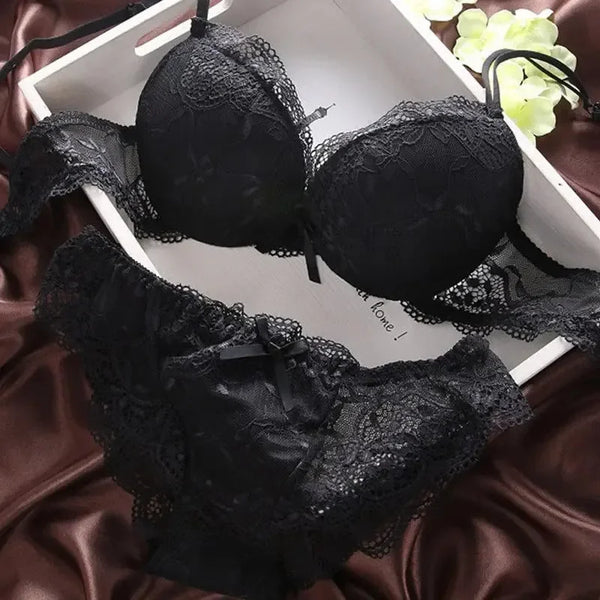 Push-Up Underwire Bra Set for Women