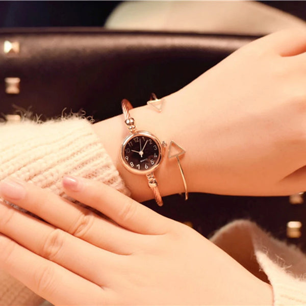 Women’s Gold Bangle Watch Stainless Steel Quartz