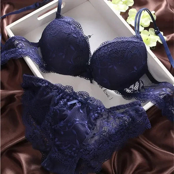 Push-Up Underwire Bra Set for Women
