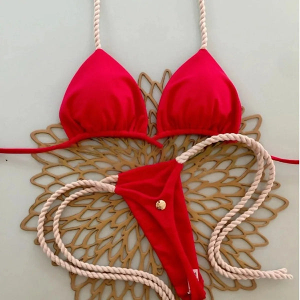 Sexy Halter Triangle Bikini Set Women’s