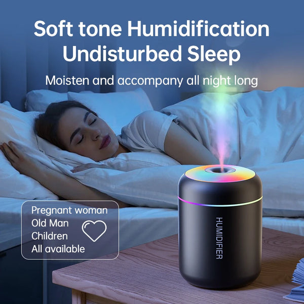 Mini Air Humidifier Aroma Diffuser LED Mist Maker