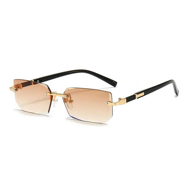 Upgrade Your Style with Trendy Rimless Rectangle Sunglasses