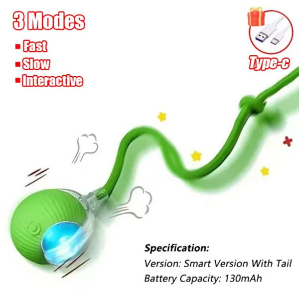 Automatic Hot Dog Cat Toy Ball Interactive Bite-Resistant
