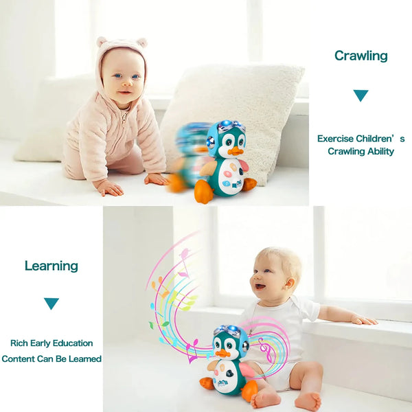 Musical Crawling Penguin Toy for Babies & Toddlers