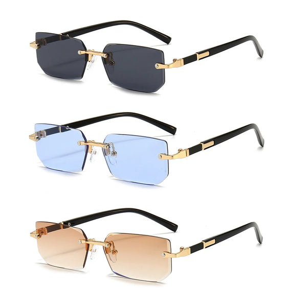 Upgrade Your Style with Trendy Rimless Rectangle Sunglasses