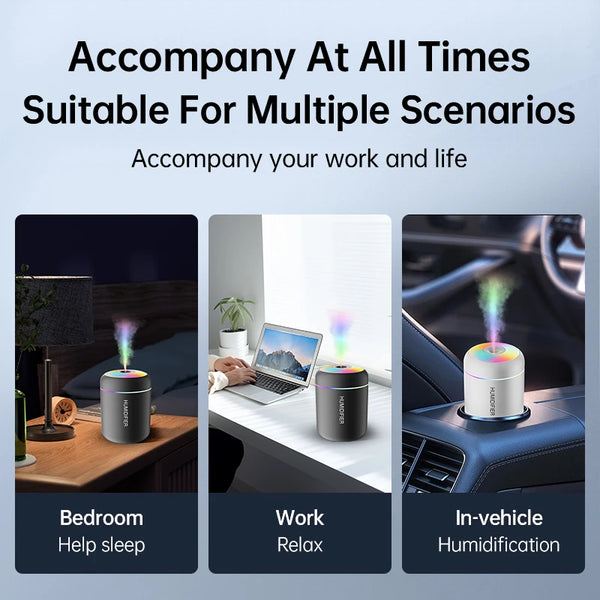 Mini Air Humidifier Aroma Diffuser LED Mist Maker