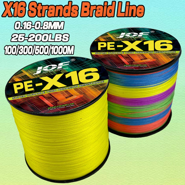 Braided Fishing Line, 16-Strand PE