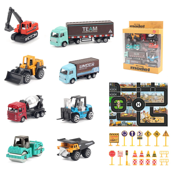 Alloy Engineering Truck Toy Set of 6 pcs