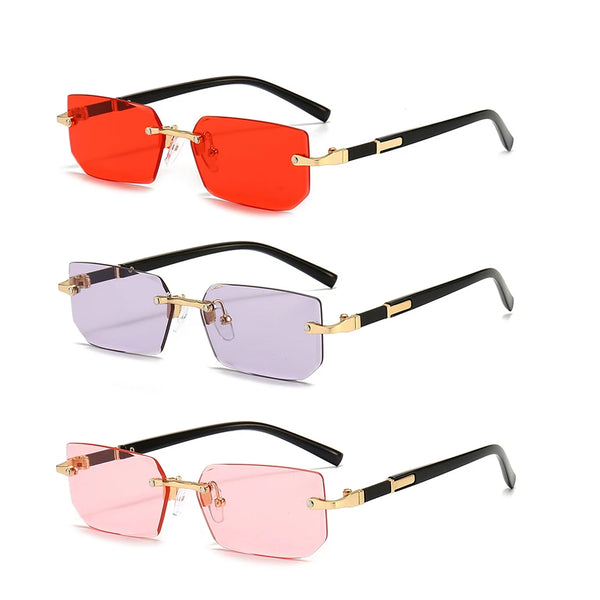 Upgrade Your Style with Trendy Rimless Rectangle Sunglasses