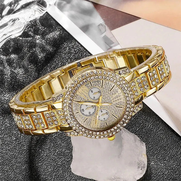 Women’s Quartz Watch Jewelry Set with Ring Necklace & Earrings