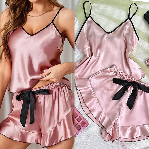 Women’s Smooth Satin Pijama Set – Elegant Comfort at Home