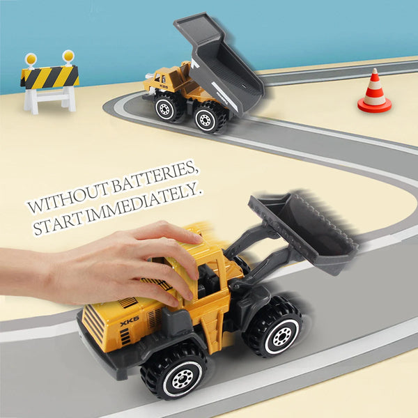 Alloy Engineering Truck Toy Set of 6 pcs
