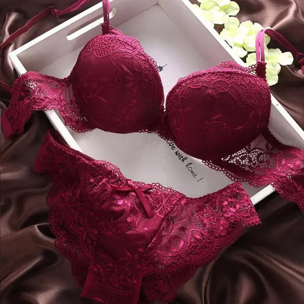 Push-Up Underwire Bra Set for Women