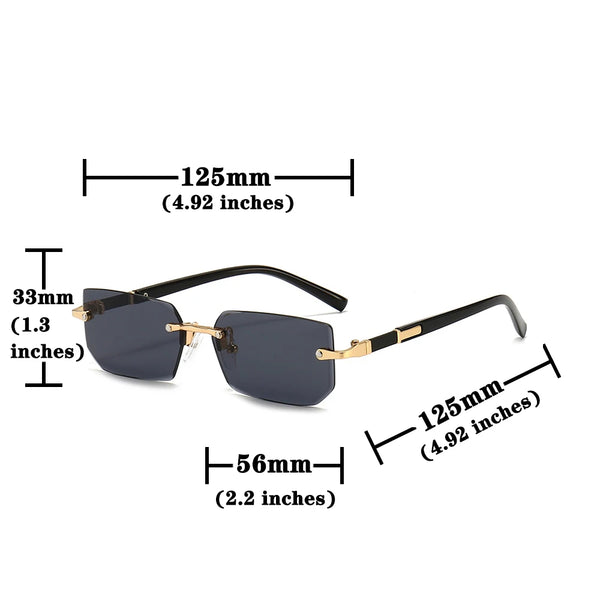 Upgrade Your Style with Trendy Rimless Rectangle Sunglasses