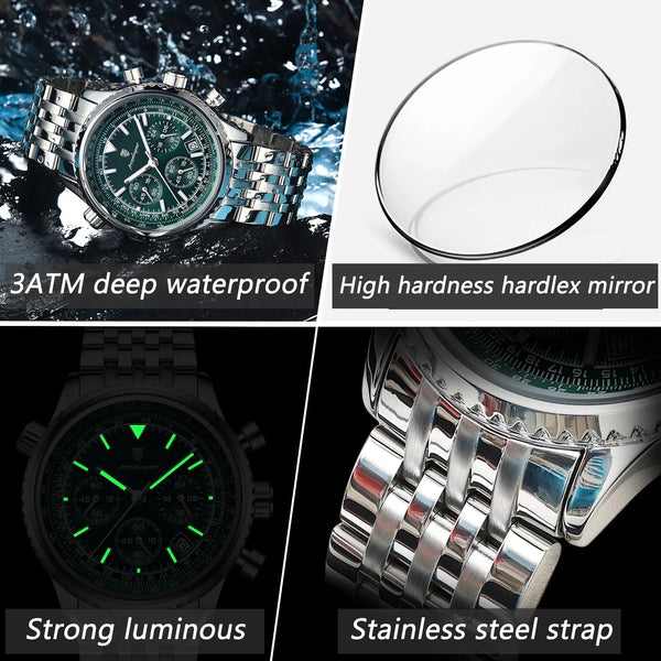 POEDAGAR Luxury Chronograph Men’s Watch