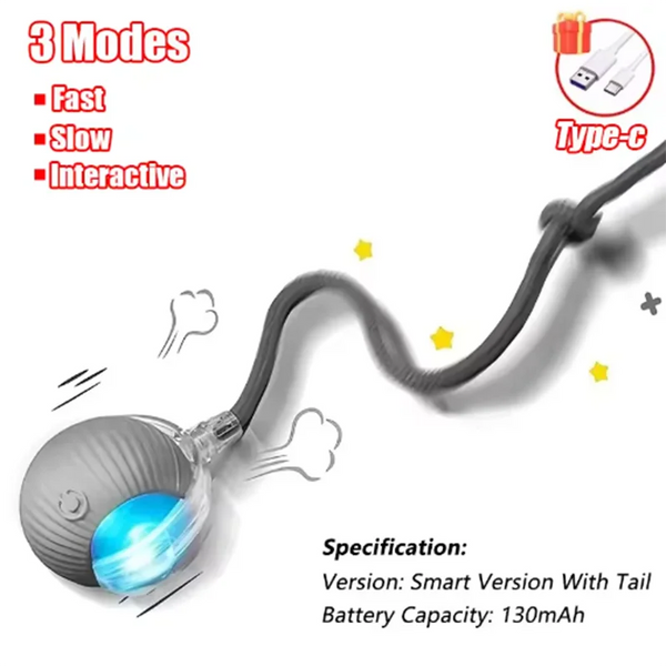 Automatic Hot Dog Cat Toy Ball Interactive Bite-Resistant