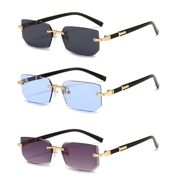 Upgrade Your Style with Trendy Rimless Rectangle Sunglasses