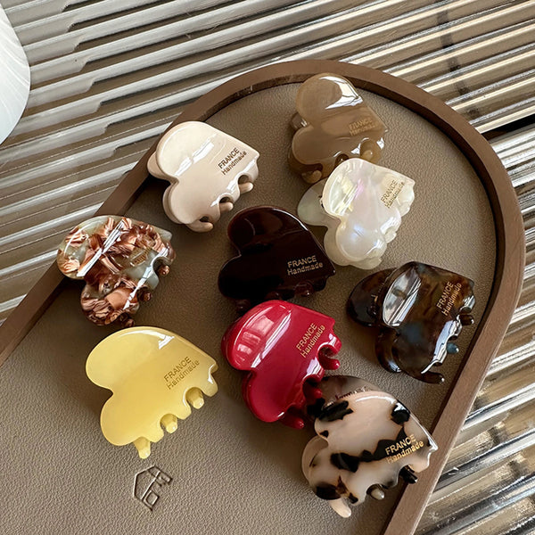 Elegant Heart-Shaped Hair Claw Clip
