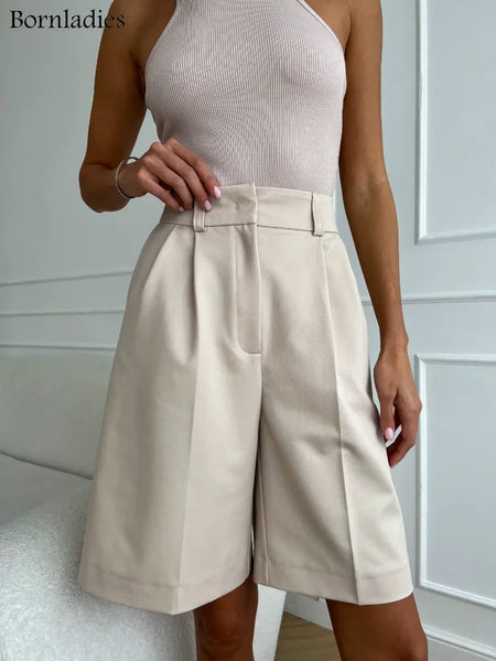 High Waist Wide Leg Casual Summer Shorts