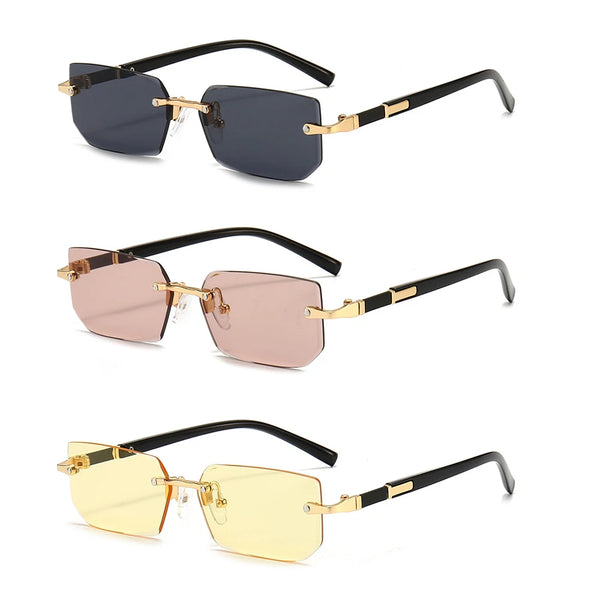 Upgrade Your Style with Trendy Rimless Rectangle Sunglasses