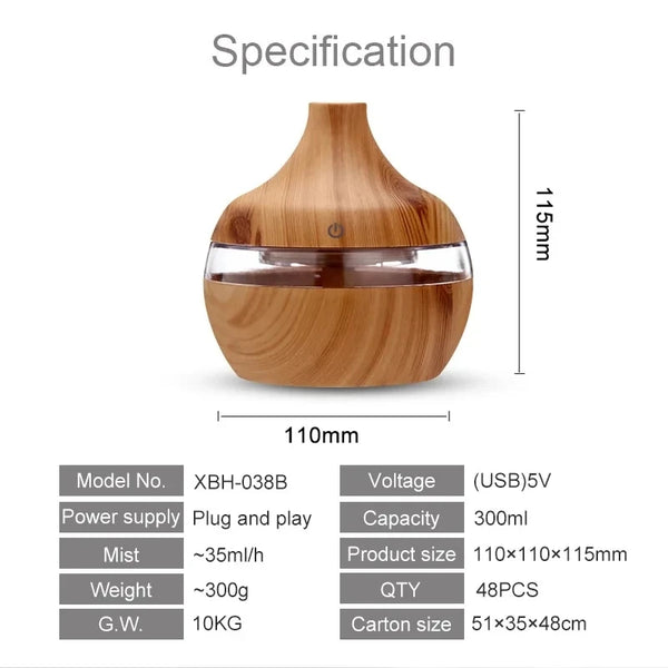 Ultrasonic Aroma Diffuser & Air Humidifier