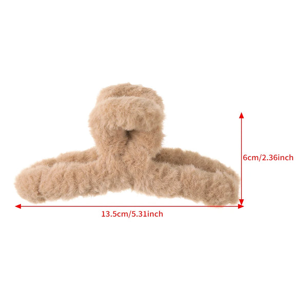 Molans Large Plush Shark Hair Claw Clip