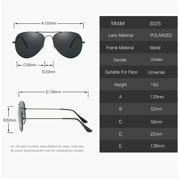 Luxury Polarized Square Sunglasses Vintage