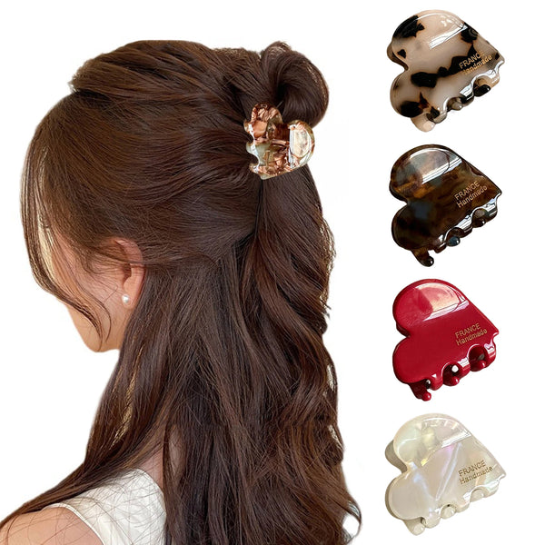 Elegant Heart-Shaped Hair Claw Clip