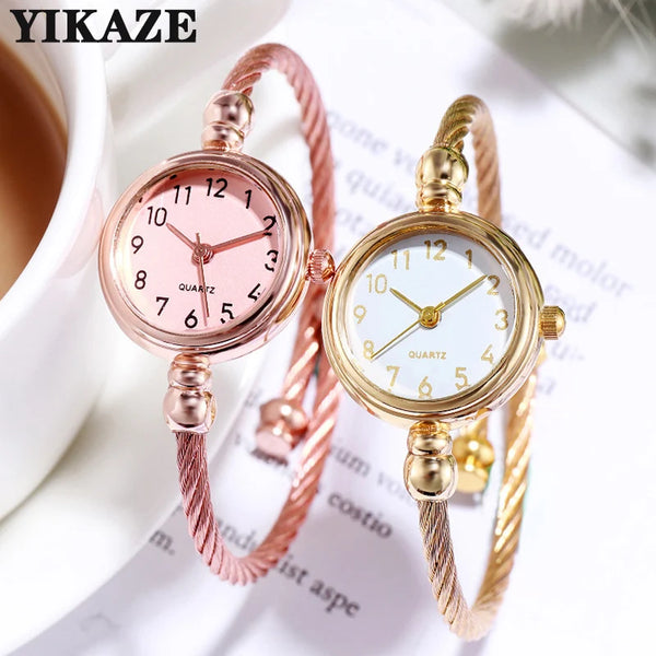 Women’s Gold Bangle Watch Stainless Steel Quartz