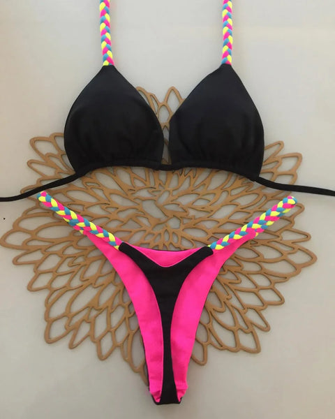 Sexy Halter Triangle Bikini Set Women’s