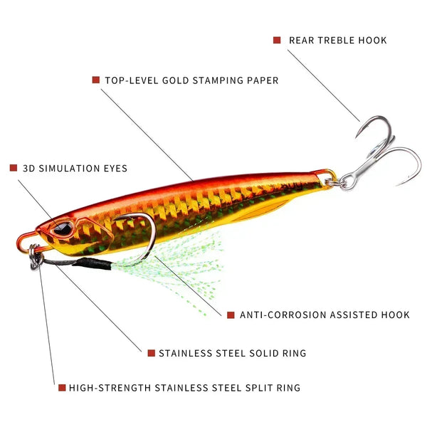 Heavy-Duty Metal Jig Fishing Lure